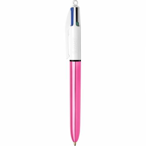 Stylo BIC 4 Couleurs Shine Rose