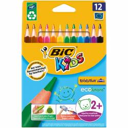 12 Crayons de Couleurs BIC Kids Evolution Triangle