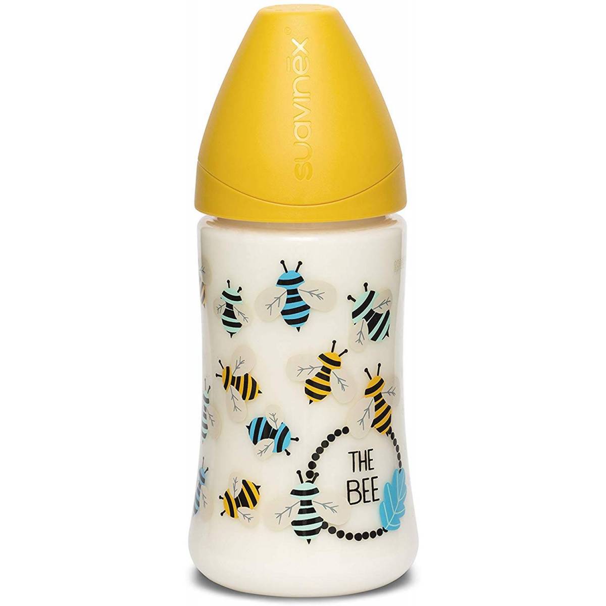 Biberon Suavinex 0 mesi 3 posizioni silicone colore api giallo 270 ml