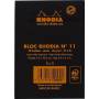 Bloc Rhodia N°11 Black Petits Carreaux - 80 Feuillets