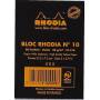 Bloc Rhodia N°10 Black Petits Carreaux - 80 Feuillets