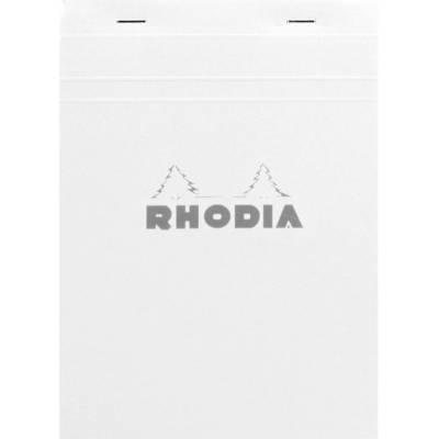 Bloc Rhodia N°16 White Petits Carreaux - 80 Feuillets