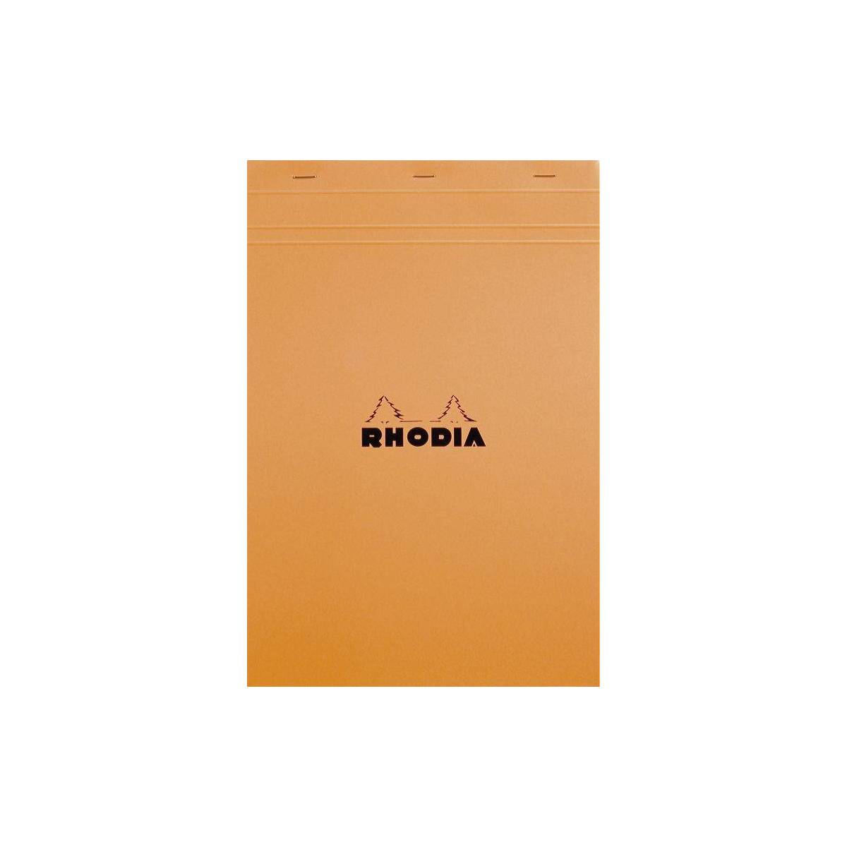 Bloc Rhodia N°19 Orange Petits Carreaux - 80 Feuillets