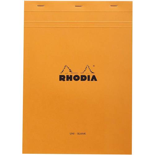 Bloc Rhodia N°18 Orange Réglure Unie - 80 Feuillets