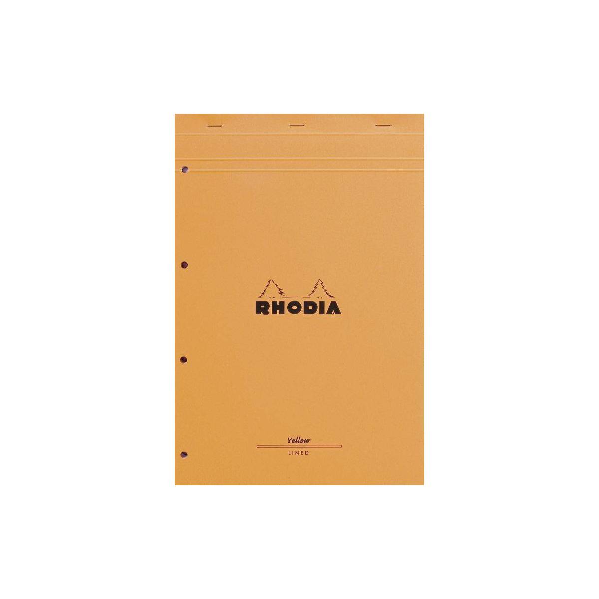Bloc Rhodia N°119 Orange Ligné + Marge Yellow - 80 Feuillets