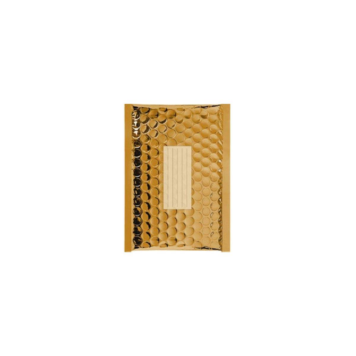100 Enveloppes à Bulles Métalisées - 210X150 mm - C/0 - Qualité Premium (Gold)