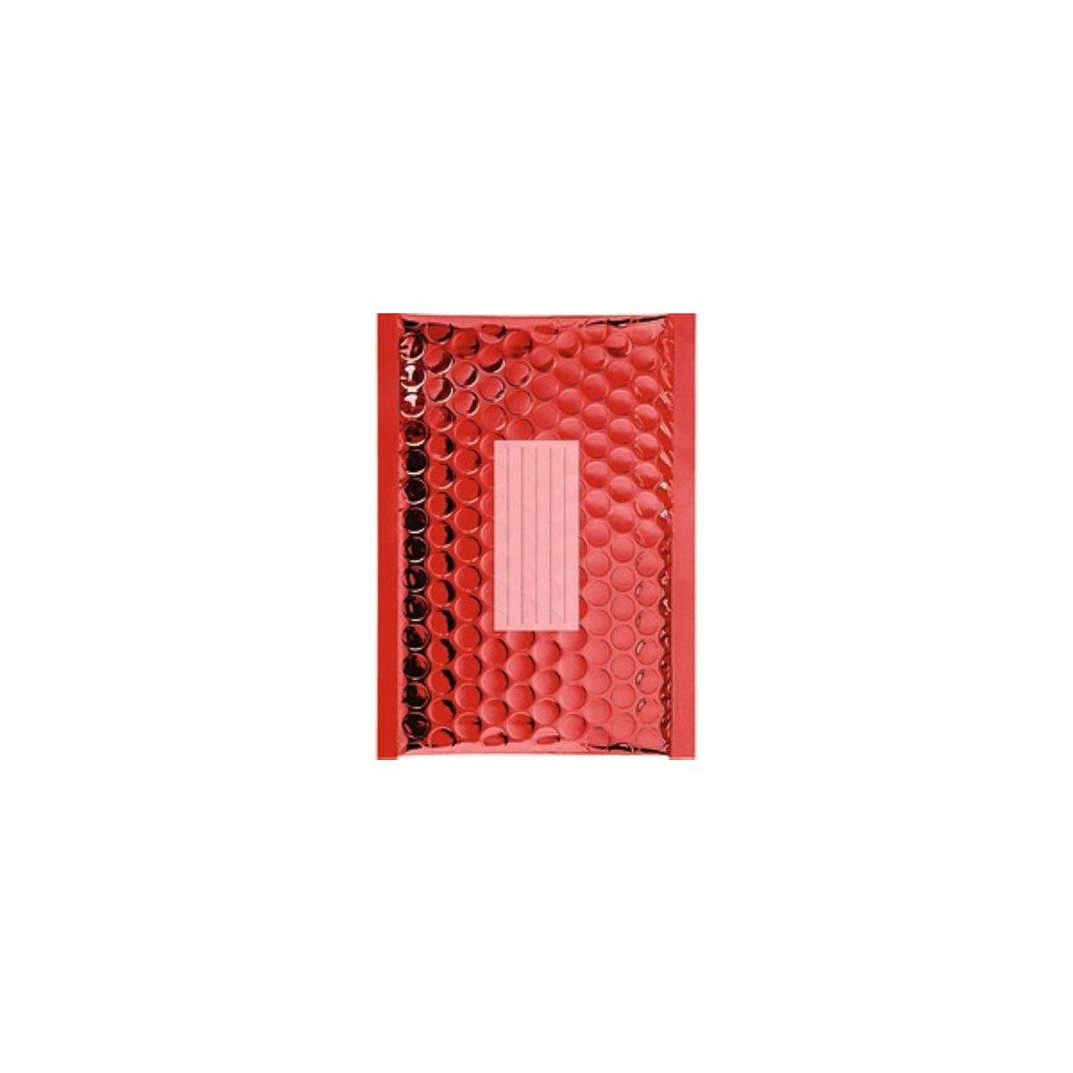 100 Enveloppes à Bulles Métalisées - 210X150 mm - C/0 - Qualité Premium (Red)