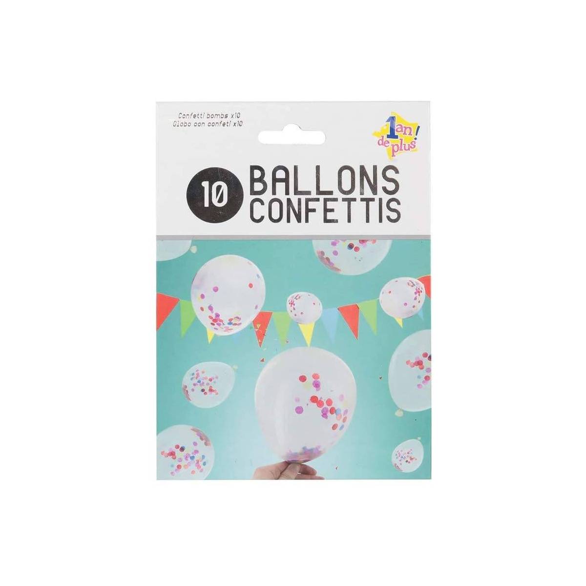 Ballon Confettis x10