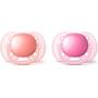 2 Sucettes Avent Ultra Soft 6-18 mois - Rose
