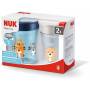 NUK Magic Cup set de tasse antifuite, rebord antifuite 360°, à partir de 8 mois, 230 ml, sans BPA, tigre et ours