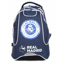 Sac à Dos à Roulettes Real Madrid 47 cm 2 Compartiments Bleu