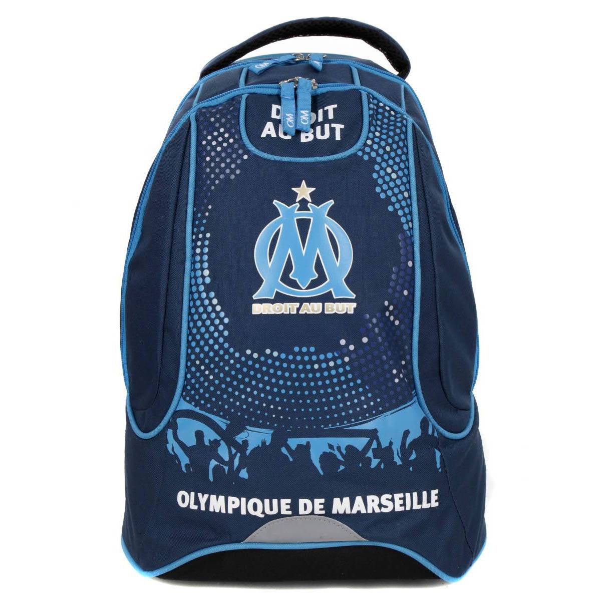 Sac à Dos à Roulettes Olympique de Marseille 47 cm 2 Compartiments Bleu Marine