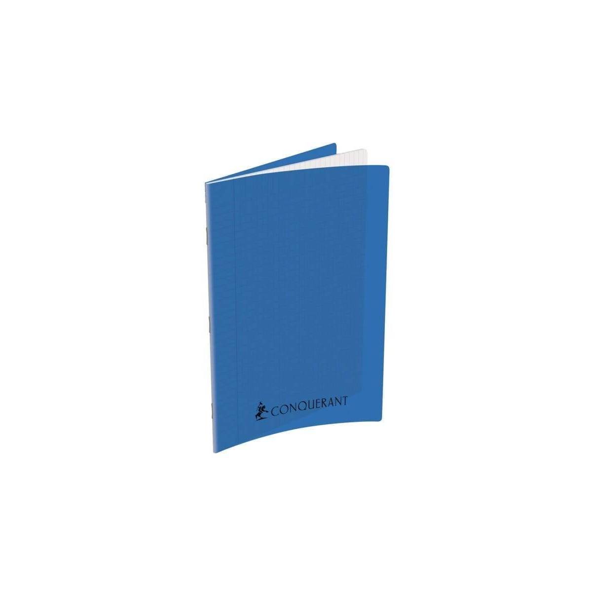 Cahier Conquerant 17x22 cm Bleu 192p Séyès Polypro