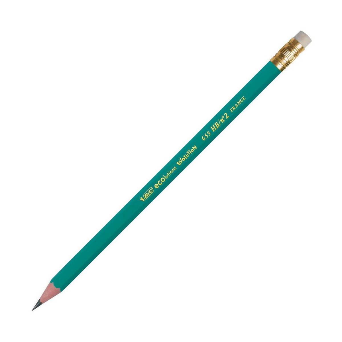 BIC - Crayons à Papier HB avec Gomme Evolution Original
