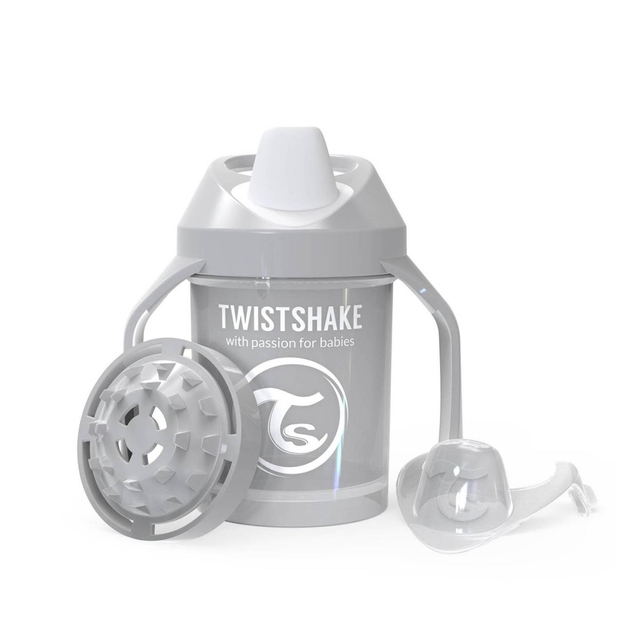 Tasse d'apprentissage Twistshake 230 ml Gris pastel