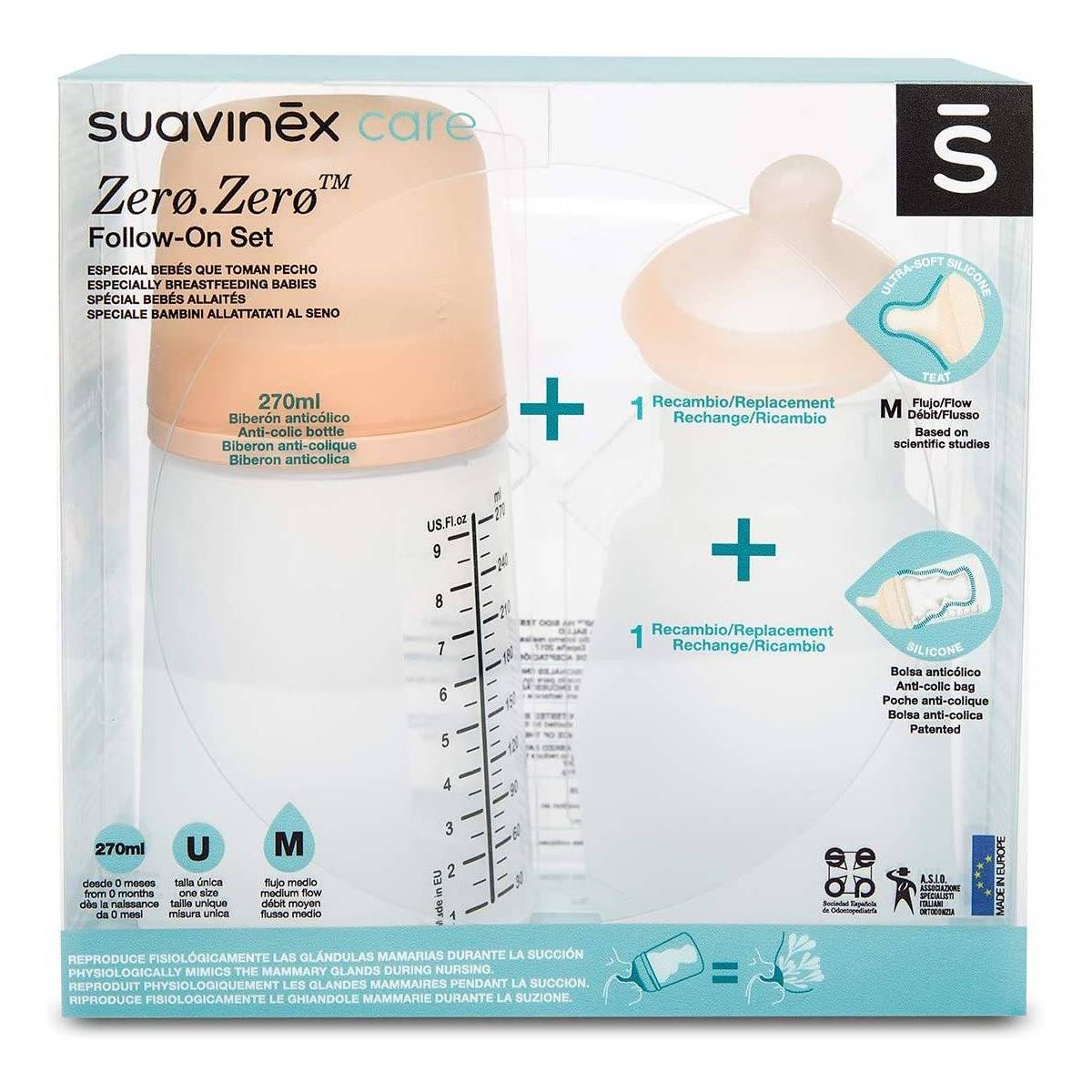 Pack Biberon Zero Zero Suavinex 270 ml
