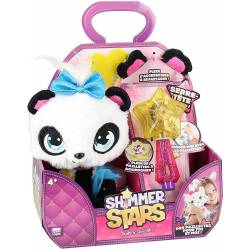 Shimmer Stars Personalised Panda Plush Toy with Glitter
