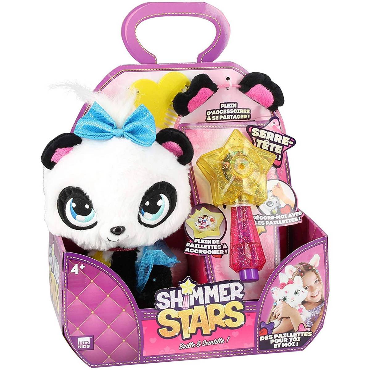 Peluche Panda Shimmer Stars et Accessoires