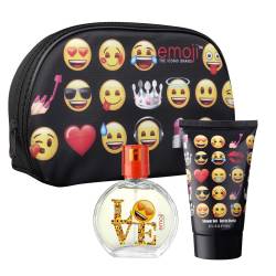 Emoji Toiletry Bag with Shower Gel and Eau de Toilette