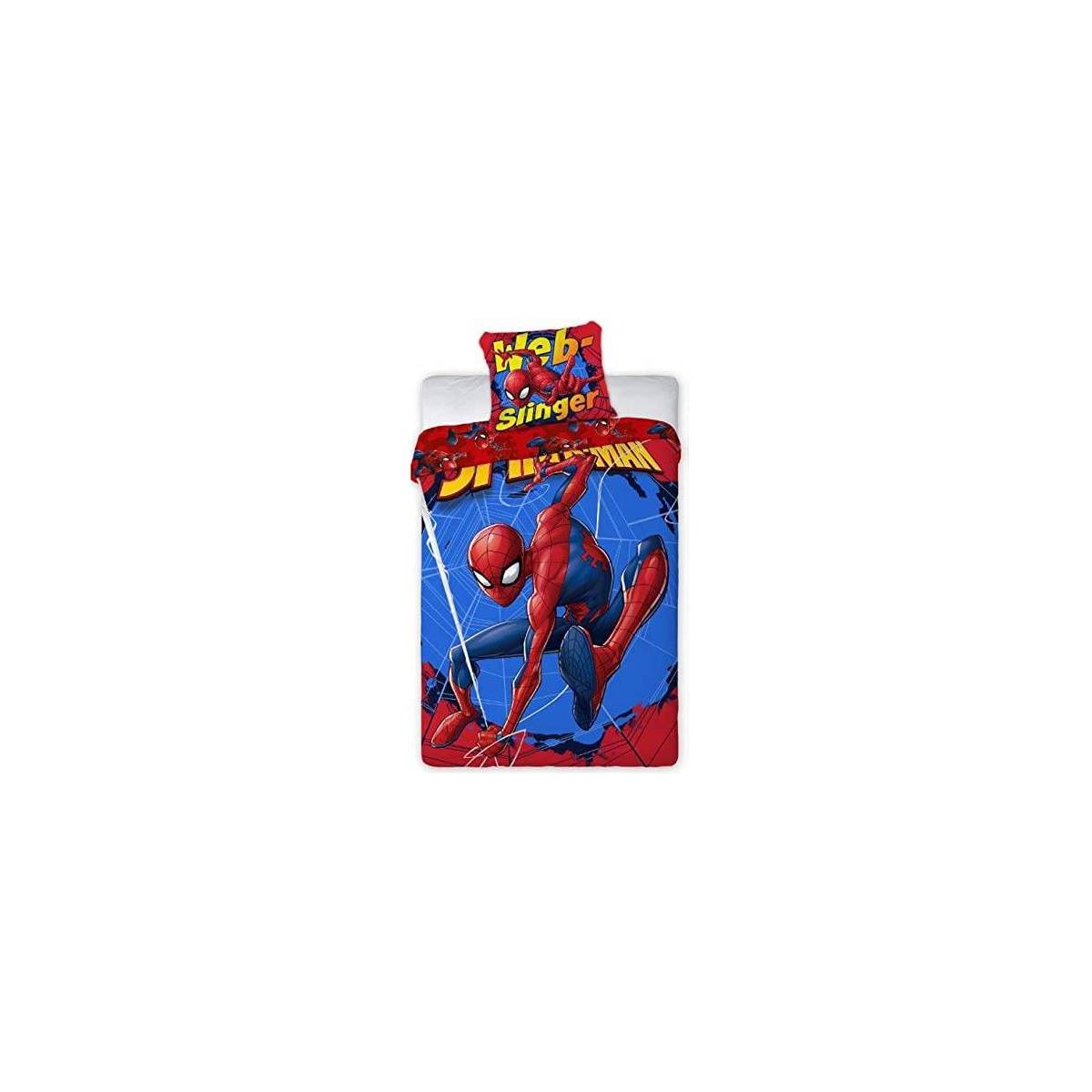 Housse de Couette Spiderman Web-slinger 140 x 200 cm + Taie d'Oreiller 63 x 63 cm