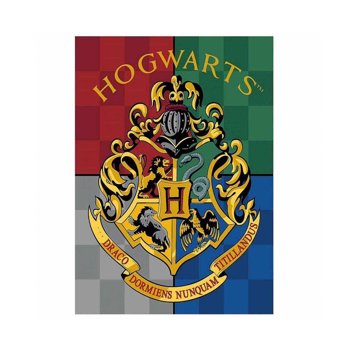 Plaid Couverture Polaire Harry Potter Hogwarts 140 x 100 cm