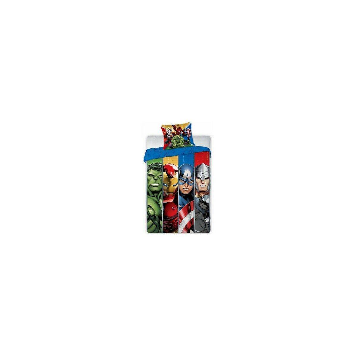 Housse de Couette Marvel Avengers 140 x 200 cm + Taie d'Oreiller 63 x 63 cm