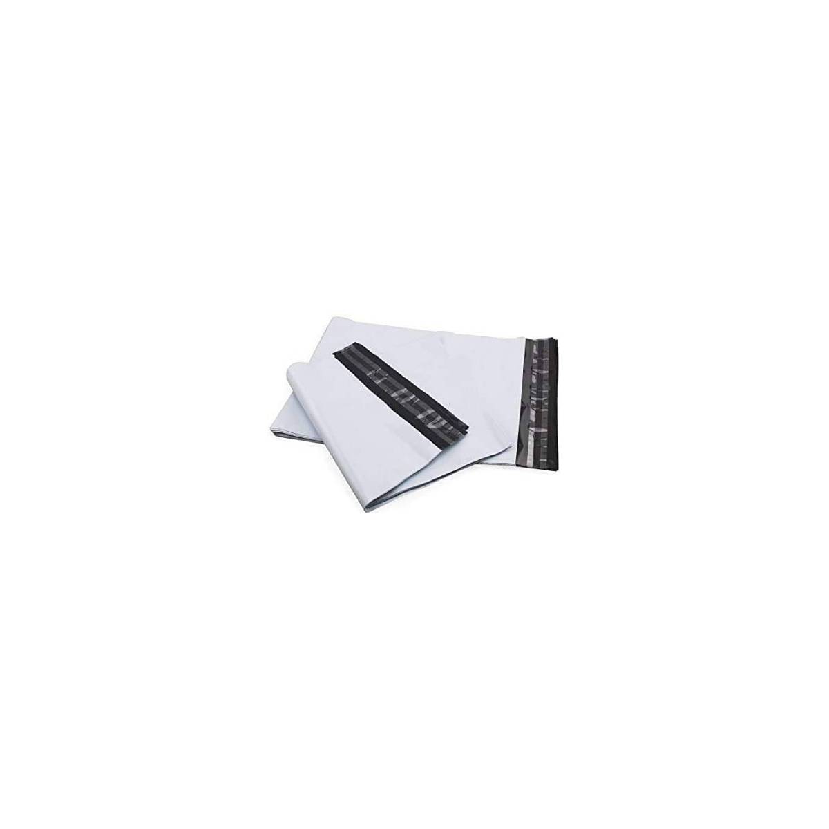 100 Enveloppes d'Expédition en Plastique Blanches Indéchirables 30 x 35 cm