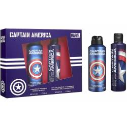 Captain America Body spray set 200 ml + Shower gel 200 ml
