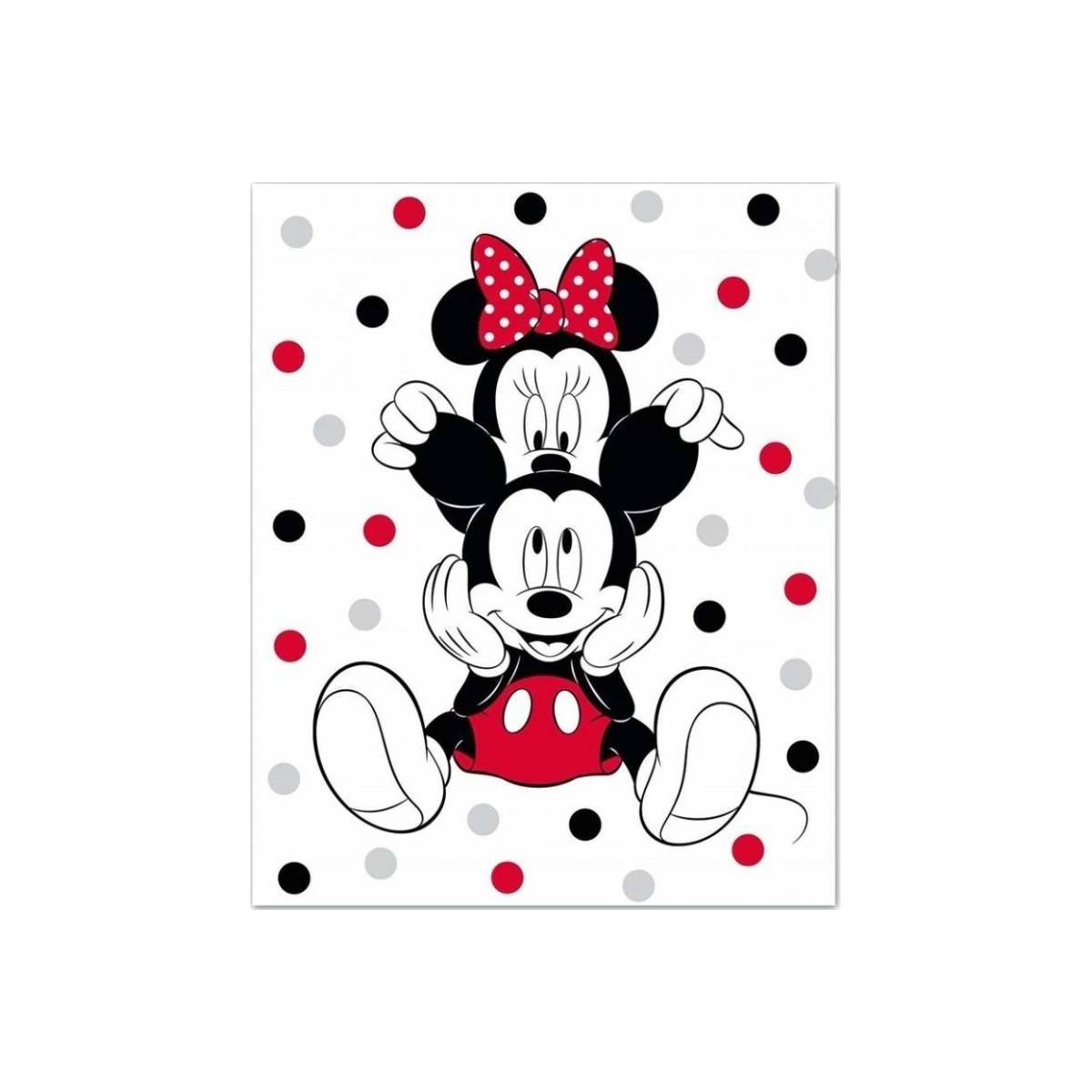 Plaid Polaire Disney Mickey et Minnie 140 x 100 cm