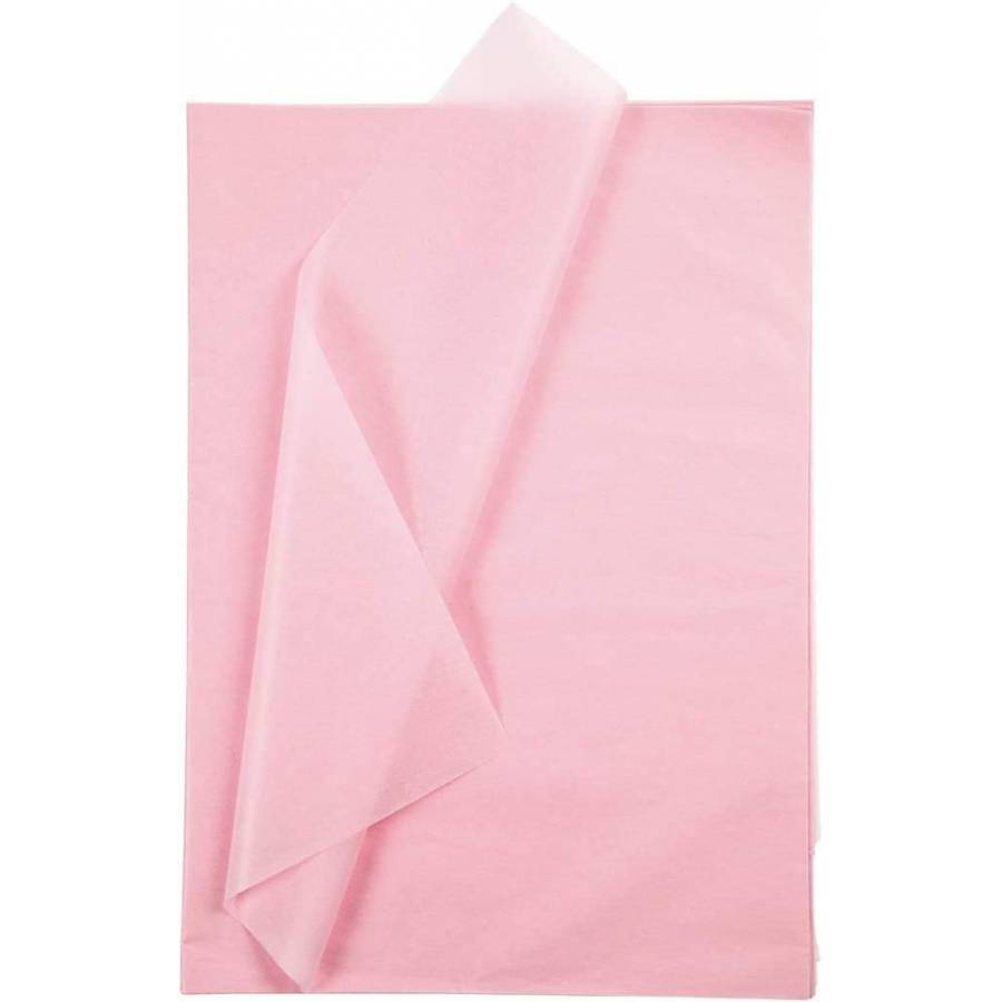 Feuilles papier de soie rose pâle, mousseline emballage cadeaux rose.