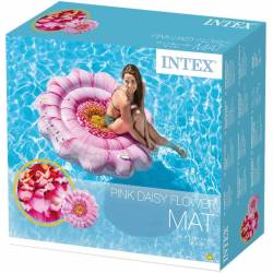 INTEX Matelas gonflable Pâquerette Rose 142 cm x 142 cm