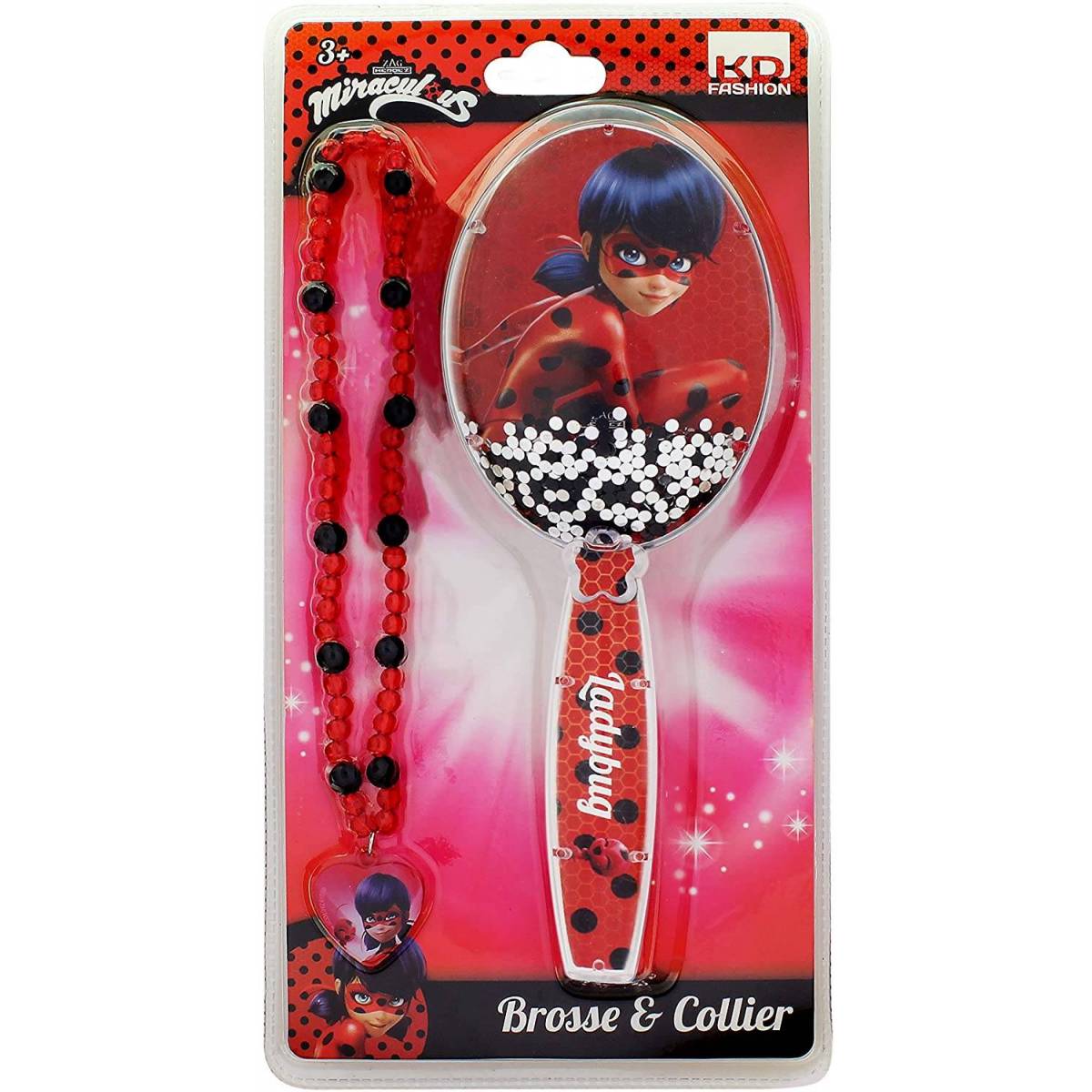 Miraculous Ladybug Brush and Red Necklace