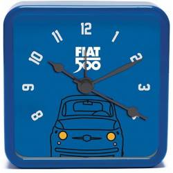Fiat 500 Vintage Blau Mini-Wecker