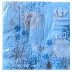Satz mit 20 Handtüchern Blau 40 x 40 cm