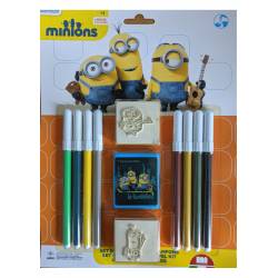 Minions Stamp Kit 8 colored markers