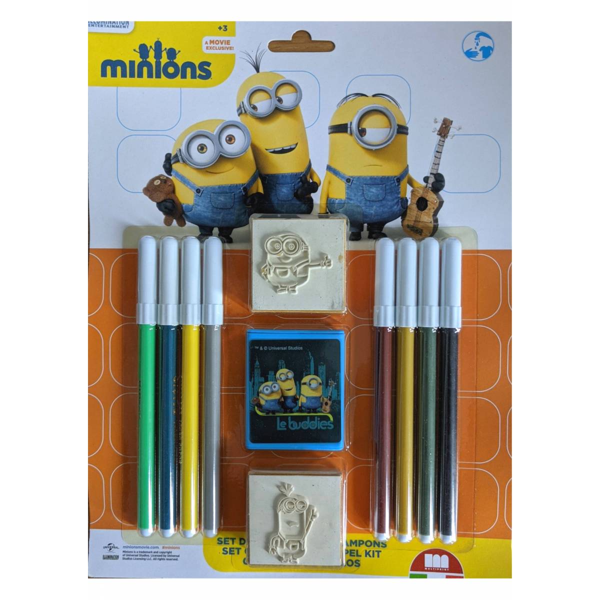 Minions Stamp Kit 8 farbige Marker