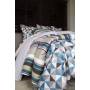 Comforter Cover Misaio 240 x 220 cm Blue Grey Stripe