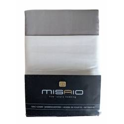 Comforter Cover Misaio 240 x 220 cm Brown Grey Stripe