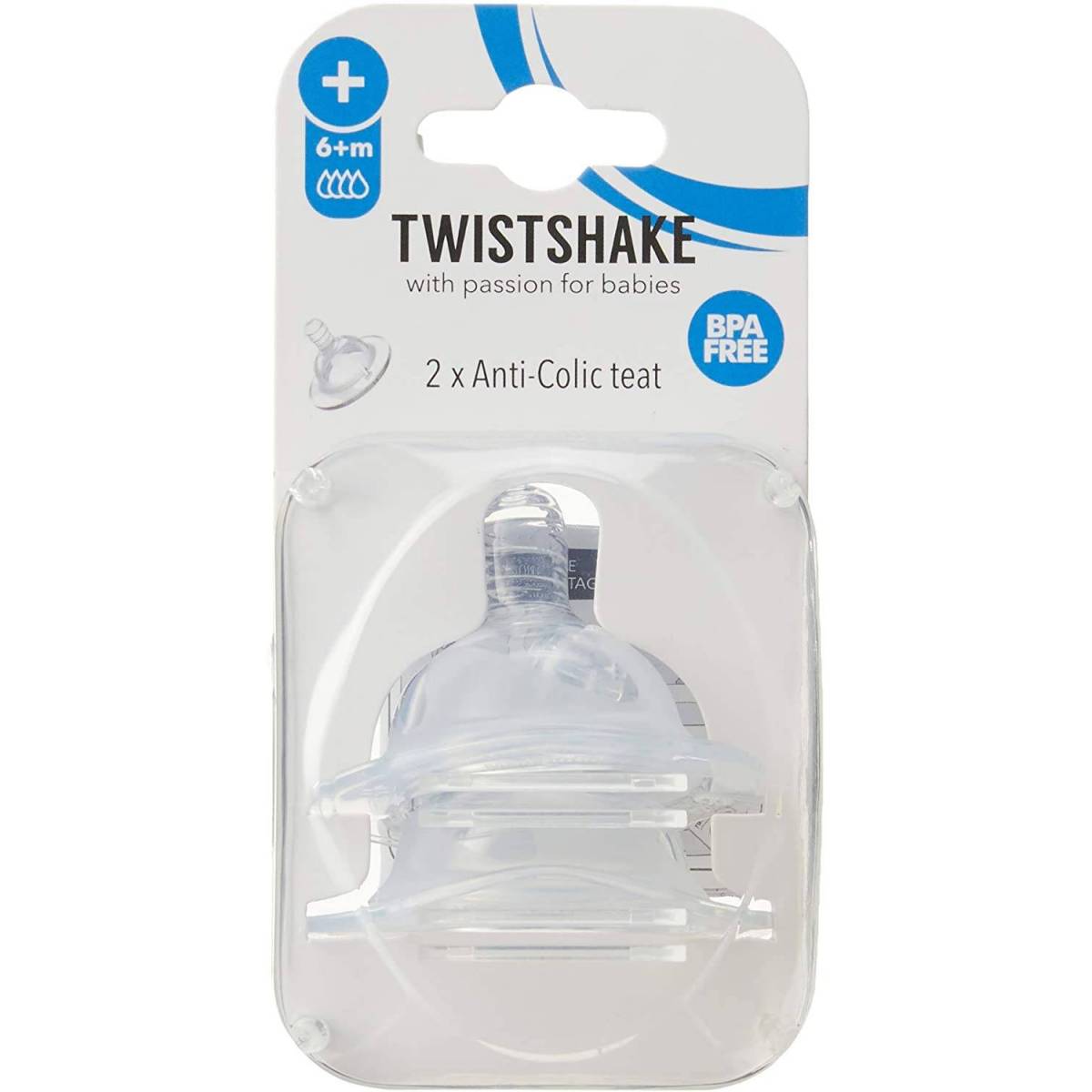 Twistshake Anti Colic Teat Plus 6+m x2