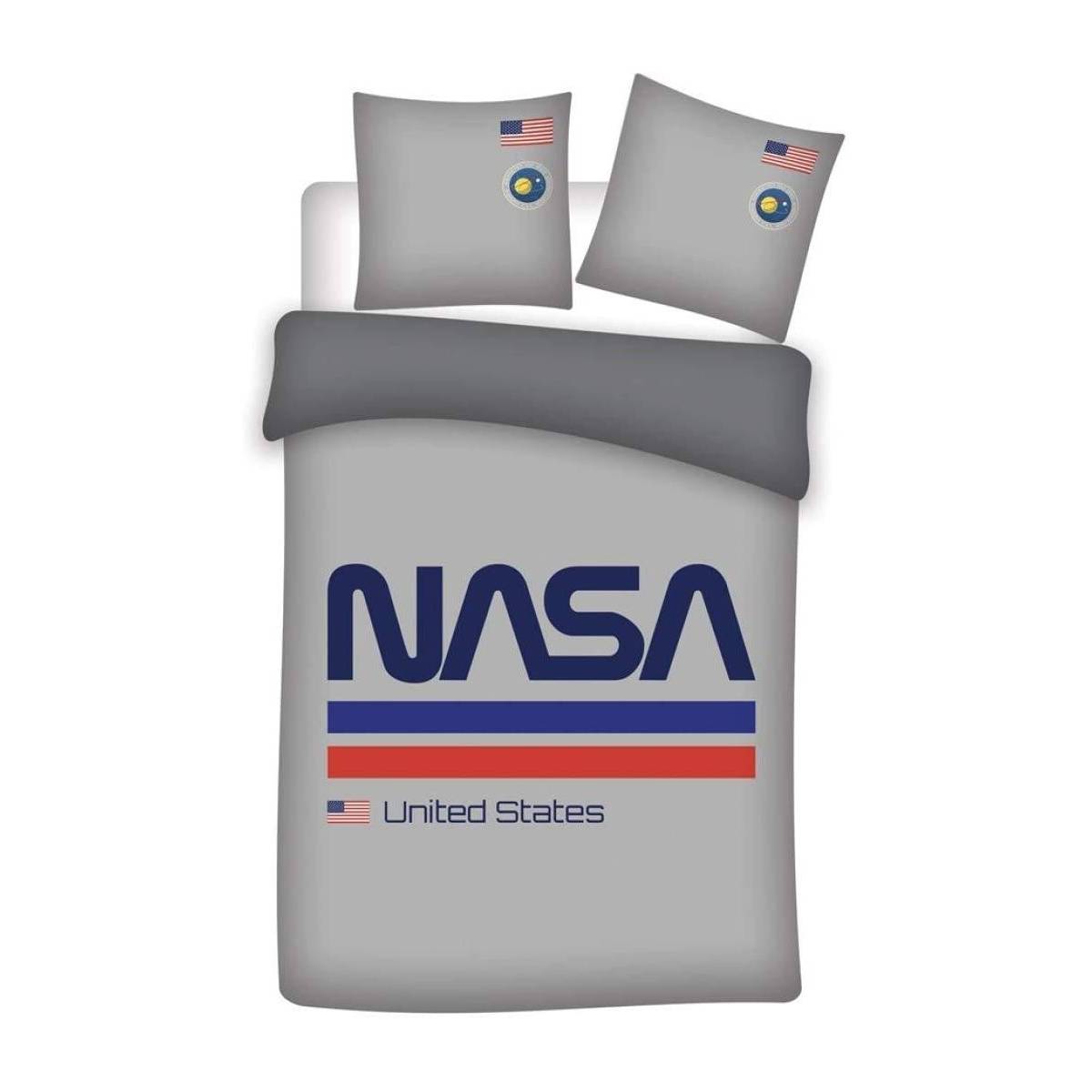 Housse de couette NASA Gris 140 x 200 cm + taie d'oreiller