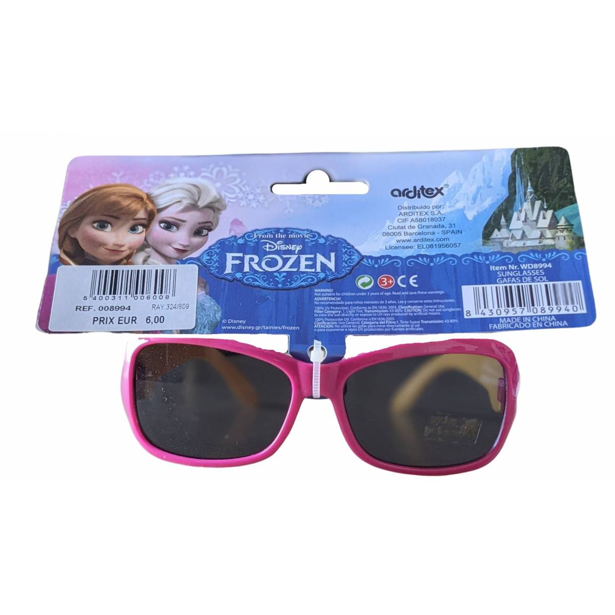 Disney Schneekönigin Sonnenbrille rosa und gelb