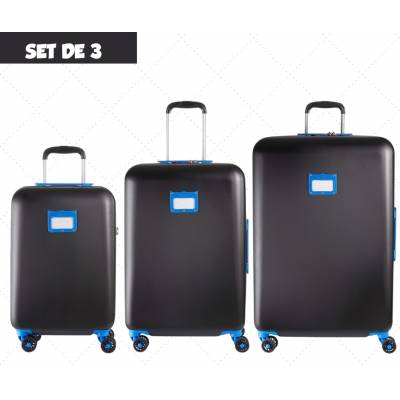 Set of 3 Suitcases Tann's Pondichey Black