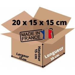 Carton d'expedition Simple Cannelure 20 x 15 x 15 cm Pour vos Petits Envois (x10)