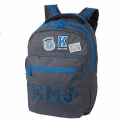 Little Karl Marc John Boy - Backpack 2 Compartments - Gray / Blue