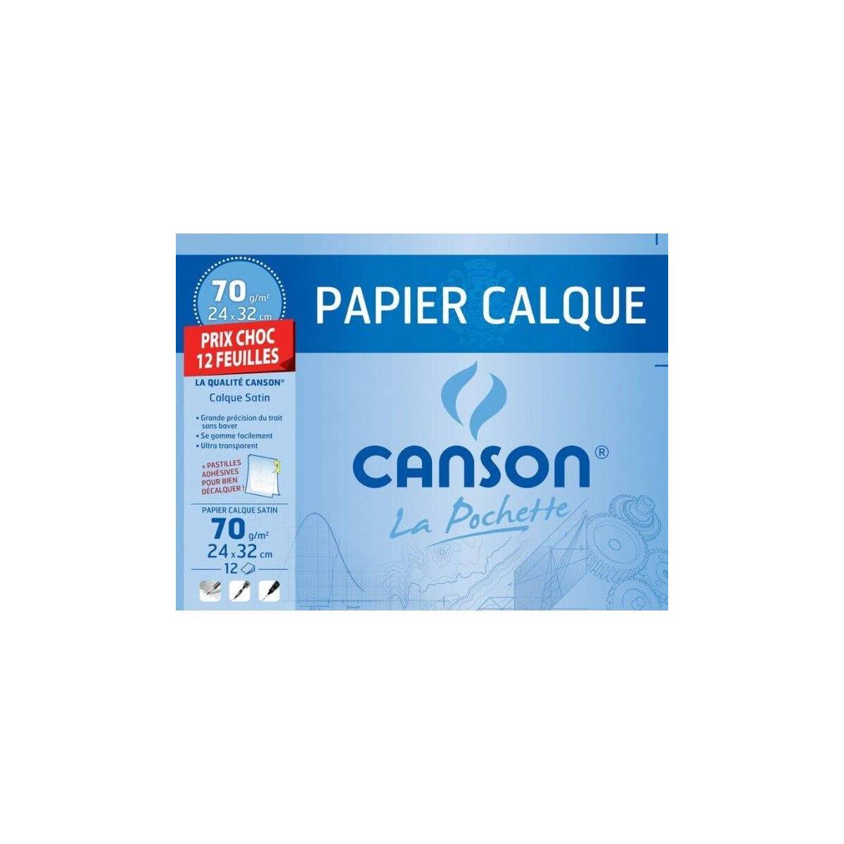 Canson Transparentpapier 12 24x32cm-Blätter
