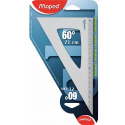 MAPED 60° Aluminium Quadratische Hypotenuse 21 cm