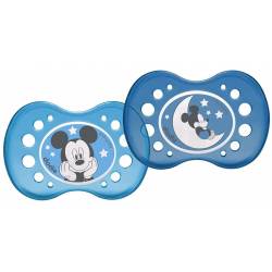 Lot of 2 Anatomical Night Dodie Mickey Mouse Pacifiers +18 months