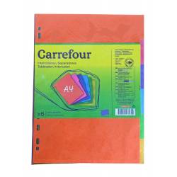 6 A4 Carrefour Card dividers