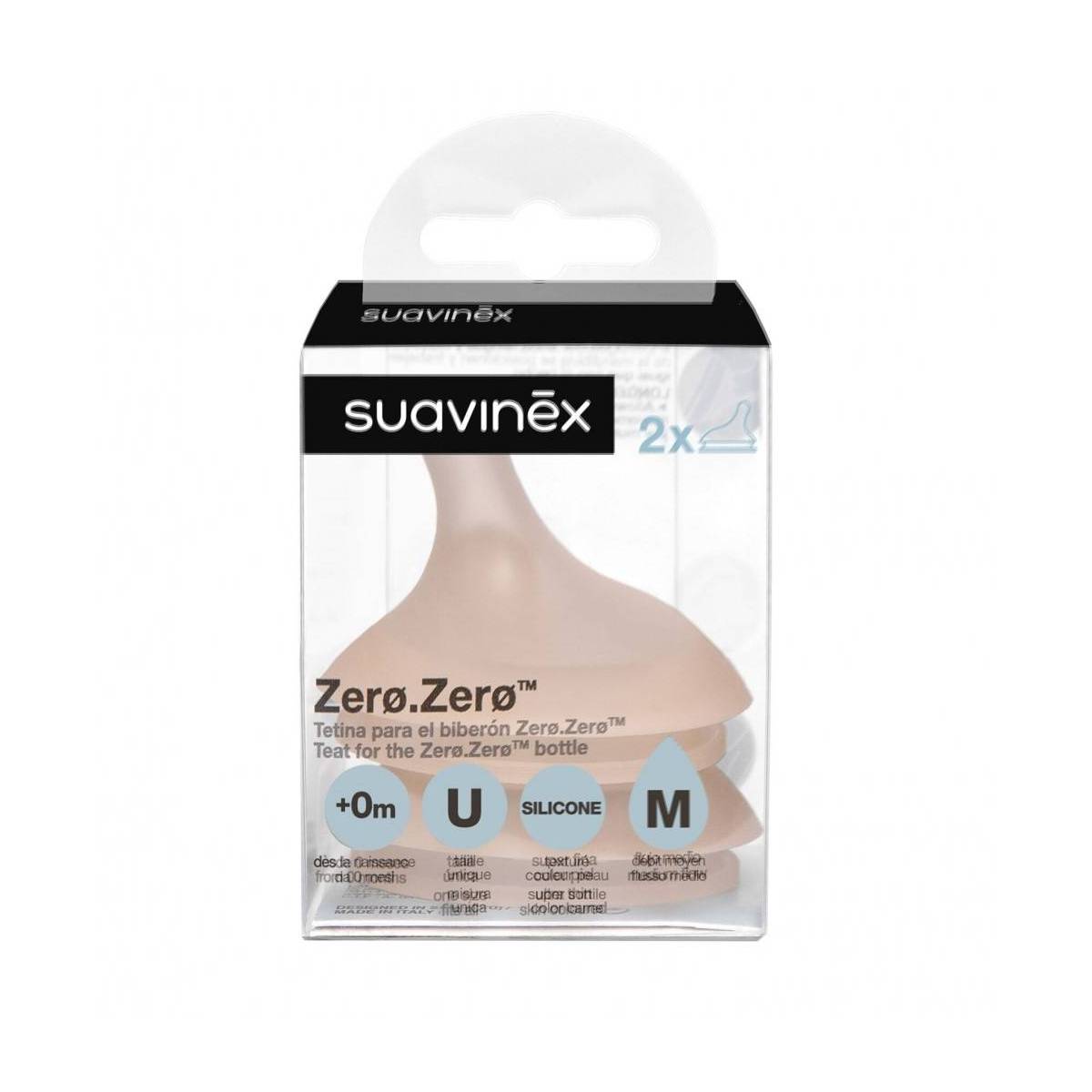 Tetine Suavinex pour Biberon Zero Zero x2 - M