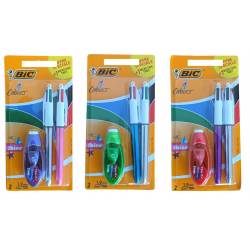 2 Shine 4 color ballpoint pens + 1 Tipp-Ex